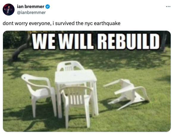 grass - ian bremmer dont worry everyone, i survived the nyc earthquake We Will Rebuild