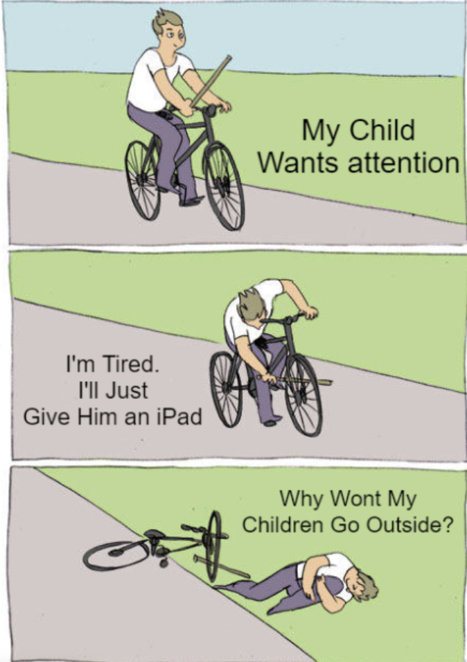 hybrid bicycle - I'm Tired. I'll Just Give Him an iPad My Child Wants attention Why Wont My Children Go Outside?