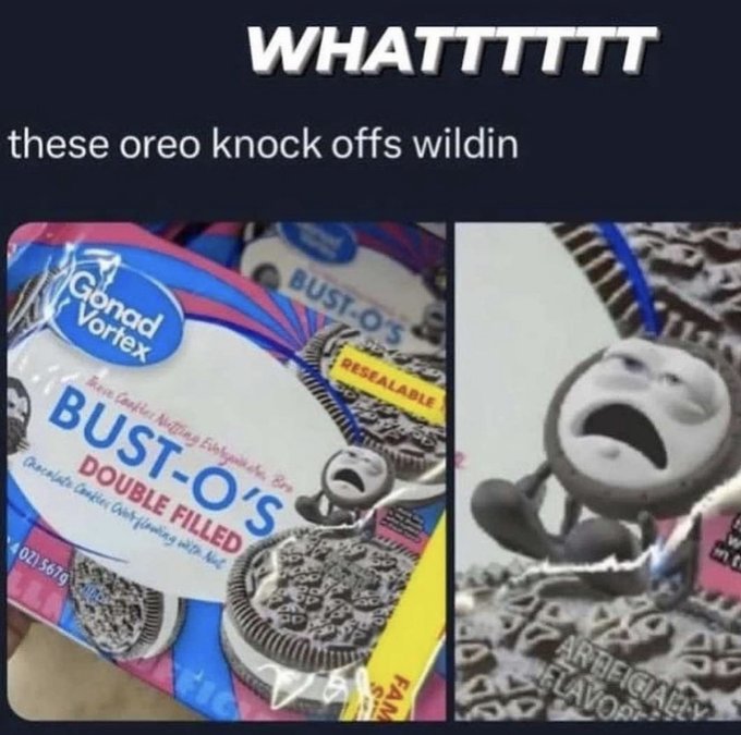 bust o's cookies - Whatttttt these oreo knock offs wildin BustO'S Resealable Gonad Vortex eve Cookies Netting Evelyn Bro BustO'S Chocolate Cookies Ch flowing with Nut Double Filled 402 5679 Fic Fam S Artificially Flavor
