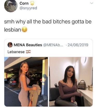 girl - Corn smh why all the bad bitches gotta be lesbian O Mena Beauties ... 24062019 Lebanese