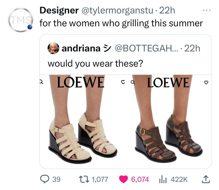 sandal - Designer 22h Tms for the women who grilling this summer andriana .... 22h would you wear these? Q Loewe ca Loewe 39 1,077 6,
