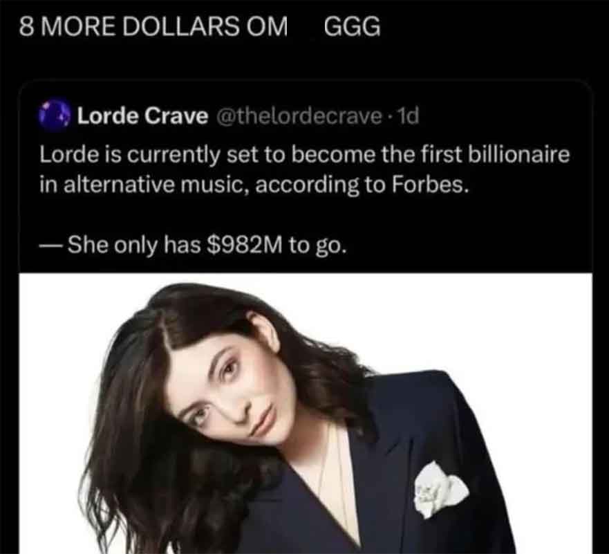 lorde transparent - 8 More Dollars Om Ggg Lorde Crave . 1d Lorde is currently set to become the first billionaire in alternative music, according to Forbes. She only has $982M to go.