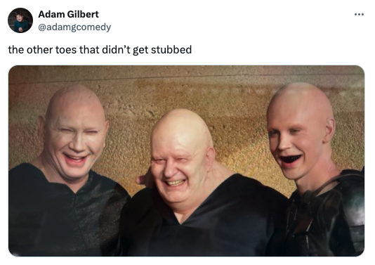 photo caption - Adam Gilbert the other toes that didn't get stubbed