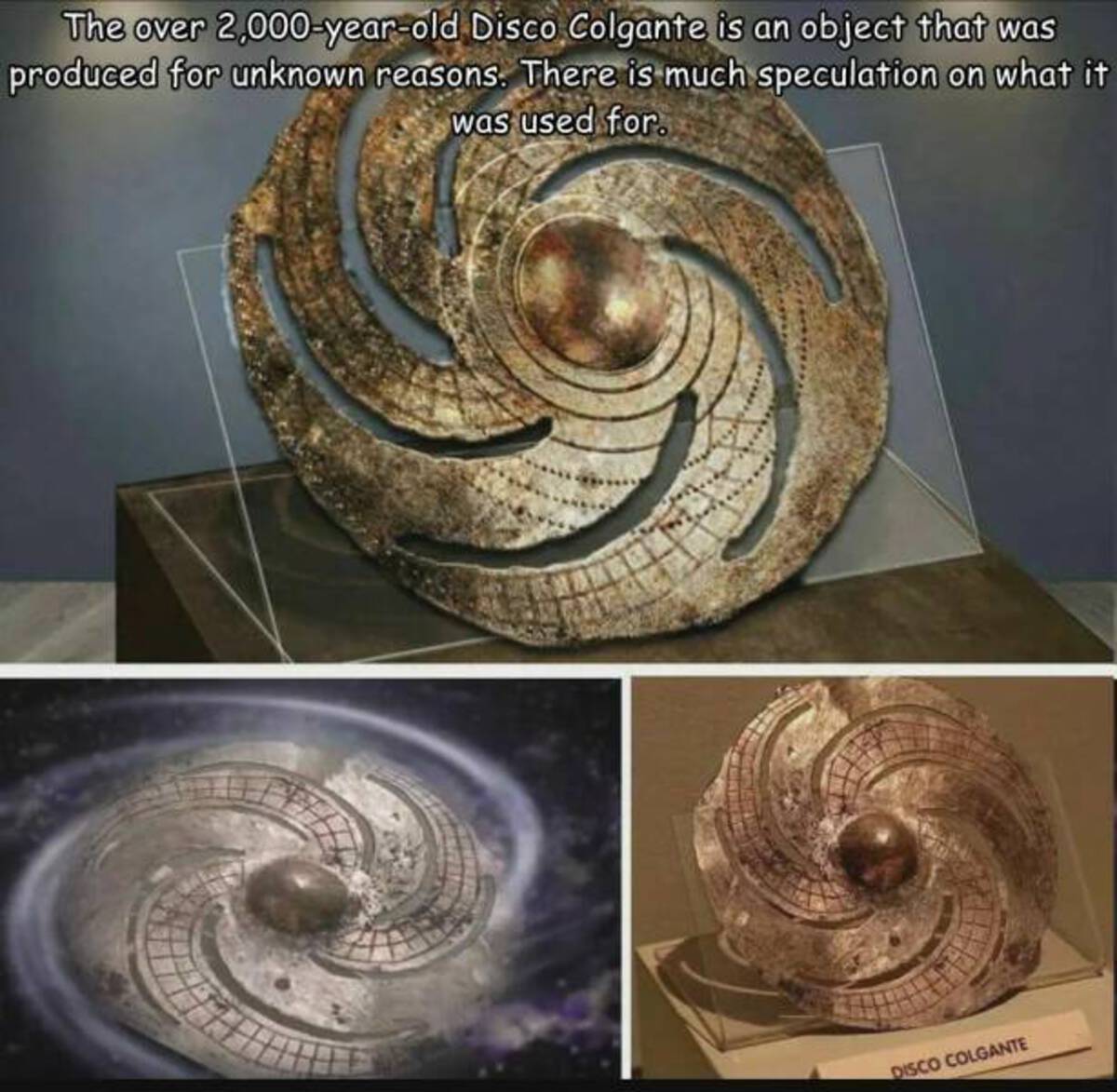 galactic disc map - The over 2,000yearold Disco Colgante is an object that was produced for unknown reasons. There is much speculation on what it was used for. Disco Colgante