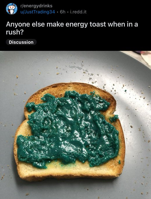 monster energy toast - renergydrinks uJustTrading34.6h. i.redd.it Anyone else make energy toast when in a rush? Discussion