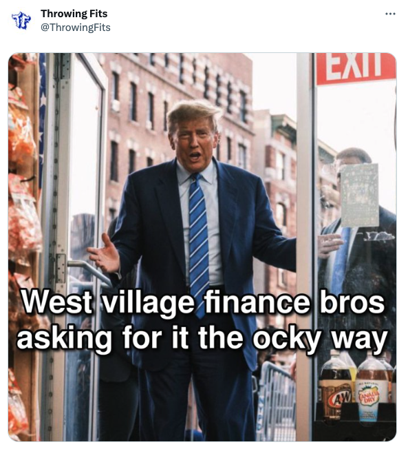 Donald Trump - Throwing Fits Exit West village finance bros asking for it the ocky way
