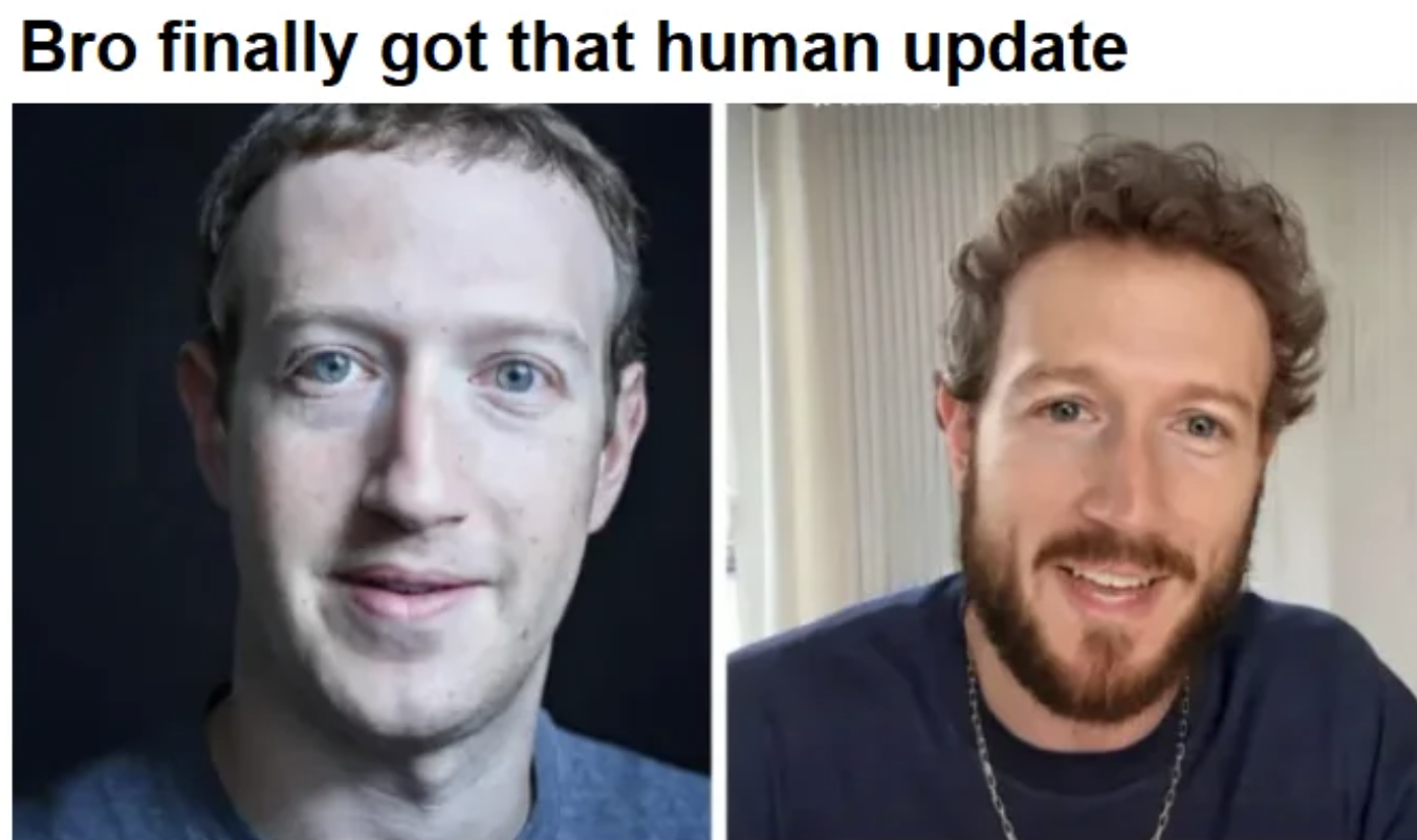 photo caption - Bro finally got that human update