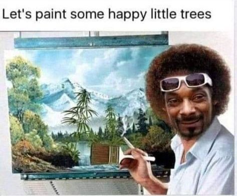 bob ross - Let's paint some happy little trees
