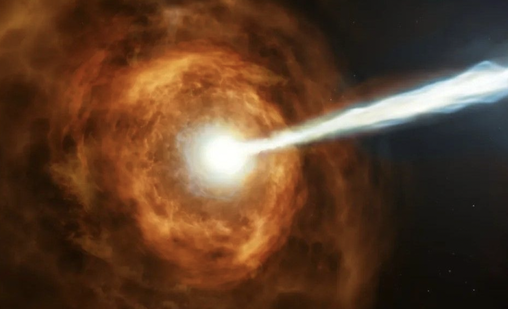 Gamma ray bursts. A tsunami of cosmic gamma-rays hitting Earth would set our atmosphere on fire and sterilize at least one half of our planet. Very brief flashes of energetic gamma-rays from space were discovered in the late 1960s.