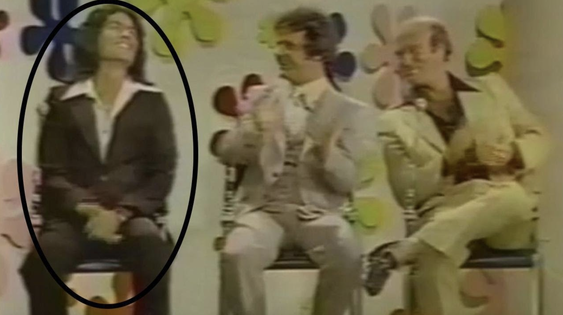 This is a pic of the 1970's-era gameshow, The Dating Game. The circled man is serial killer Rodney Alcala. By the time of that appearance on the show, he had raped several women and murdered at least one. He won the game, but the woman refused to go on the date with him because she felt like there were a lot of red flags. You can imagine how relieved she was.