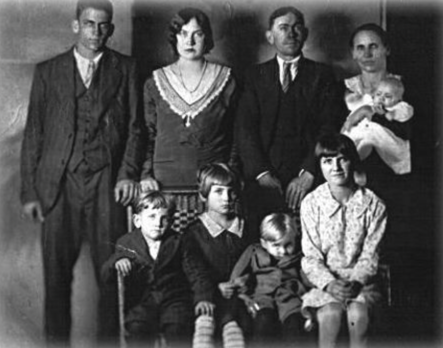 The Lawson Family Portrait always makes the hair on the back of my neck stand up. Wikipedia tells their awful tale, which has been memorialized in murder ballads. Dressed in their finest, a picture made for the holidays, and no one knowing that the father would kill most of the family days later. Brutal stuff.