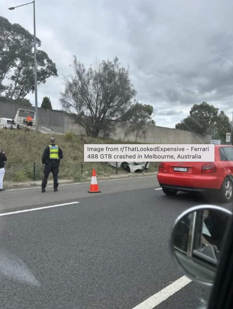 freeway - Image from rThatLookedExpensive Ferrari 488 Gtb crashed in Melbourne, Australia