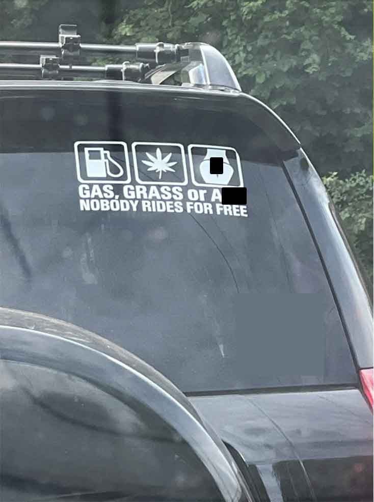 car - Boo Gas, Grass or A Nobody Rides For Free