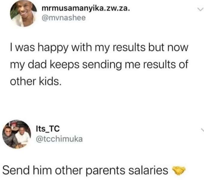 screenshot - mrmusamanyika.zw.za. I was happy with my results but now my dad keeps sending me results of other kids. Its_TC Send him other parents salaries