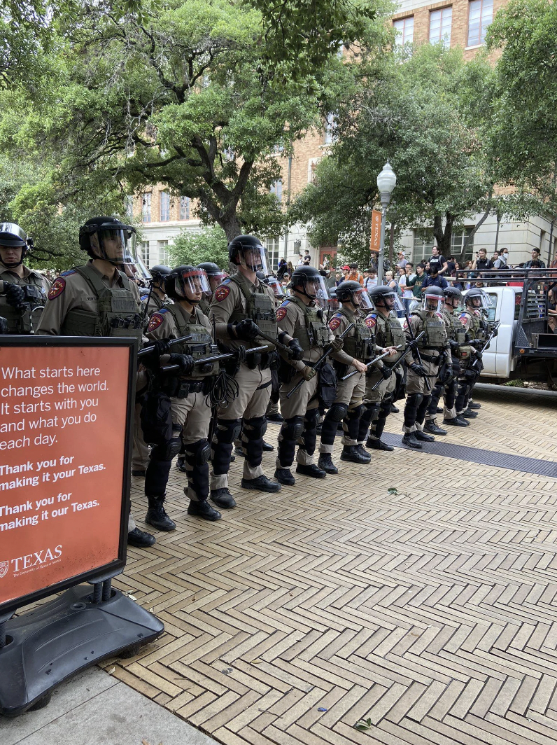 Riot police - What starts here changes the world. It starts with you and what you do each day Thank you for making it your Texas Thank you for making it our Texas Texas