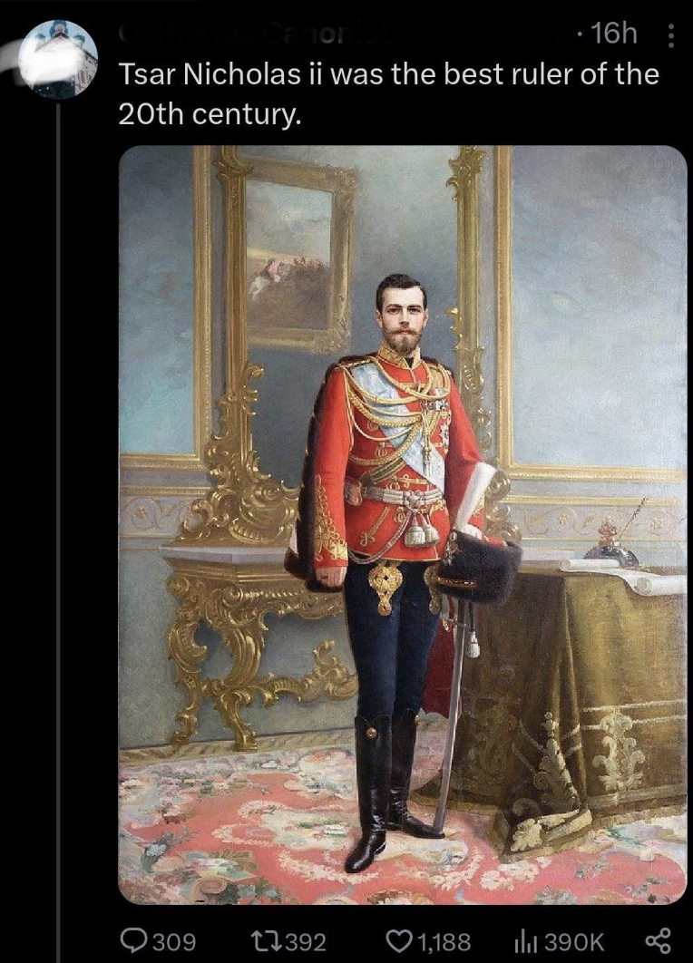 16h Tsar Nicholas ii was the best ruler of the 20th century. 309 13392 1,%