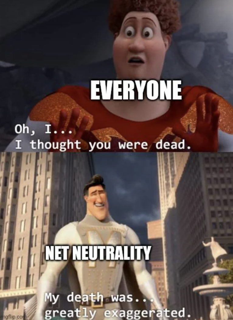 action film - Oh, I... Everyone I thought you were dead. gflip.co Net Neutrality My death was... greatly exaggerated.