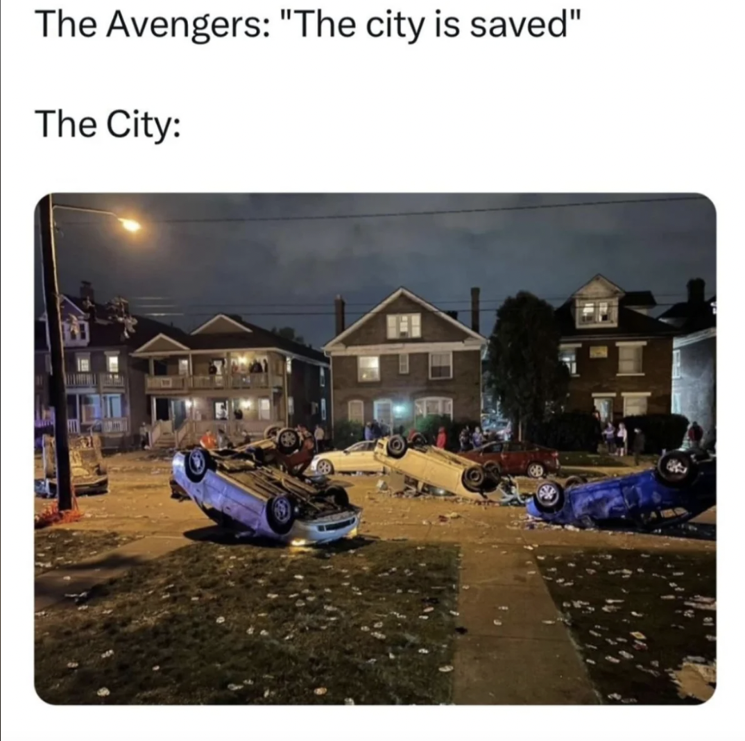 night - The Avengers "The city is saved" The City