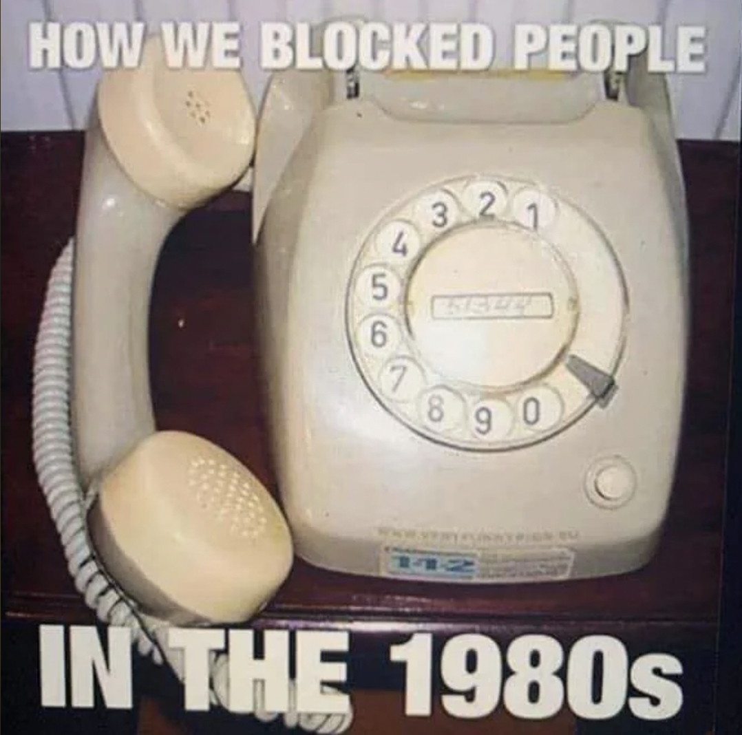 corded phone - How We Blocked People 4 3 5544 5 6 7 890 In The 1980s