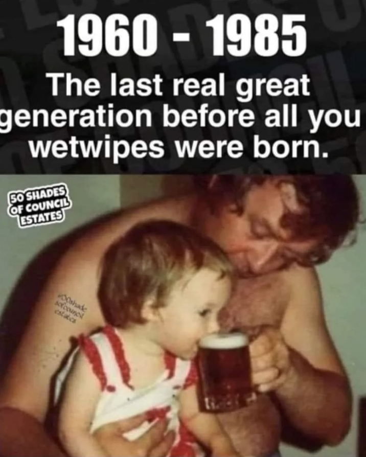 photo caption - 19601985 The last real great generation before all you wetwipes were born. So Shades Council Estates come olaa