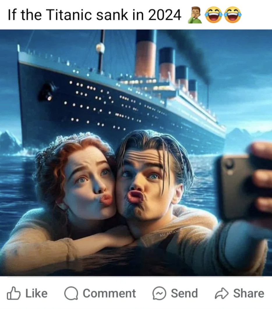 poster - If the Titanic sank in 2024 Comment Send