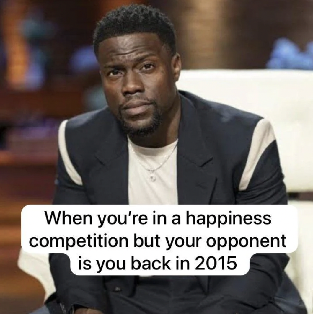 kevin hart shark tank - When you're in a happiness competition but your opponent is you back in 2015