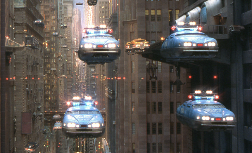 flying cars in city
