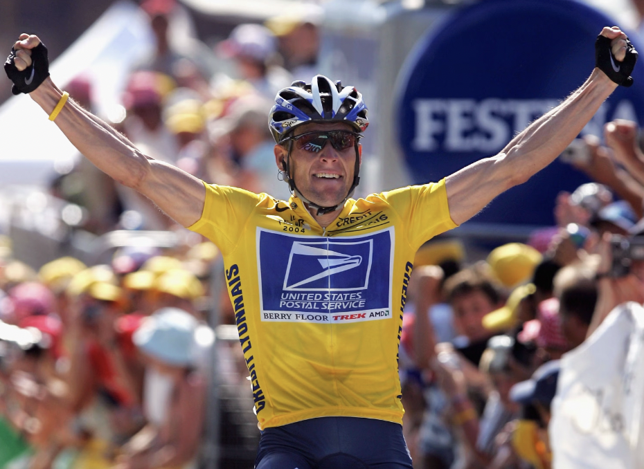 Lance armstrong. The seven time Tour de France winner and greatest cyclist of all time was later found to have been a performance enhancing drug user. 