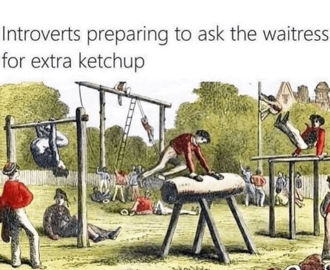 introvert phone call meme - Introverts preparing to ask the waitress for extra ketchup
