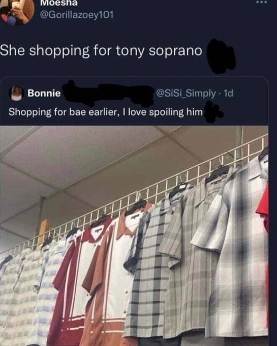 she shopping for tony soprano - Moesha She shopping for tony soprano Bonnie 1d Shopping for bae earlier, I love spoiling him