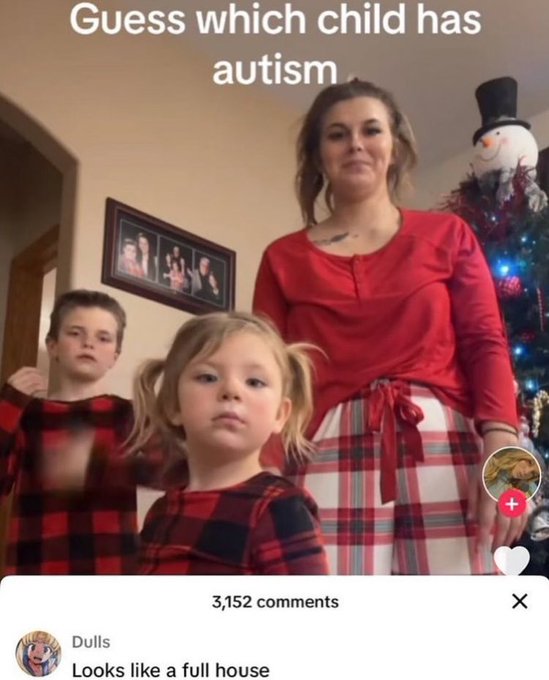 christmas - Guess which child has autism Dulls 3,152 Looks a full house