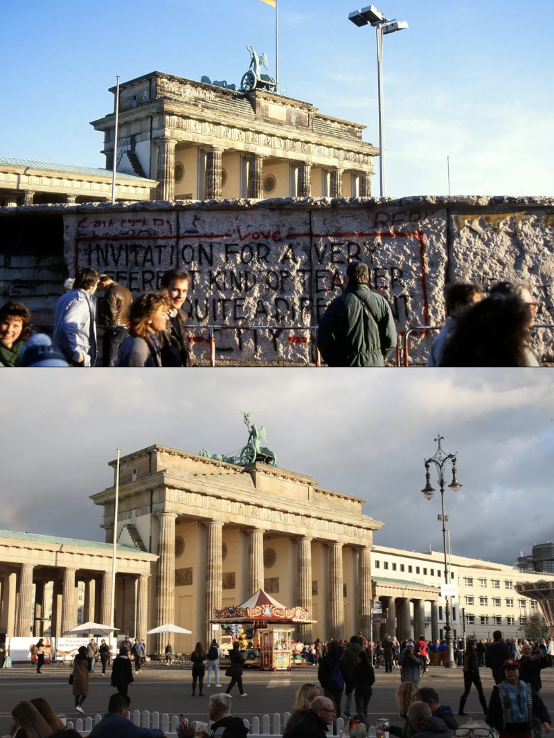 berlin wall now and then - Rinvitation For Fere