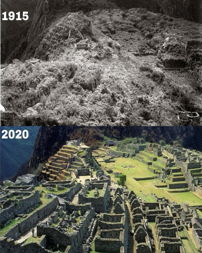 machu picchu before and after - 1915 2020