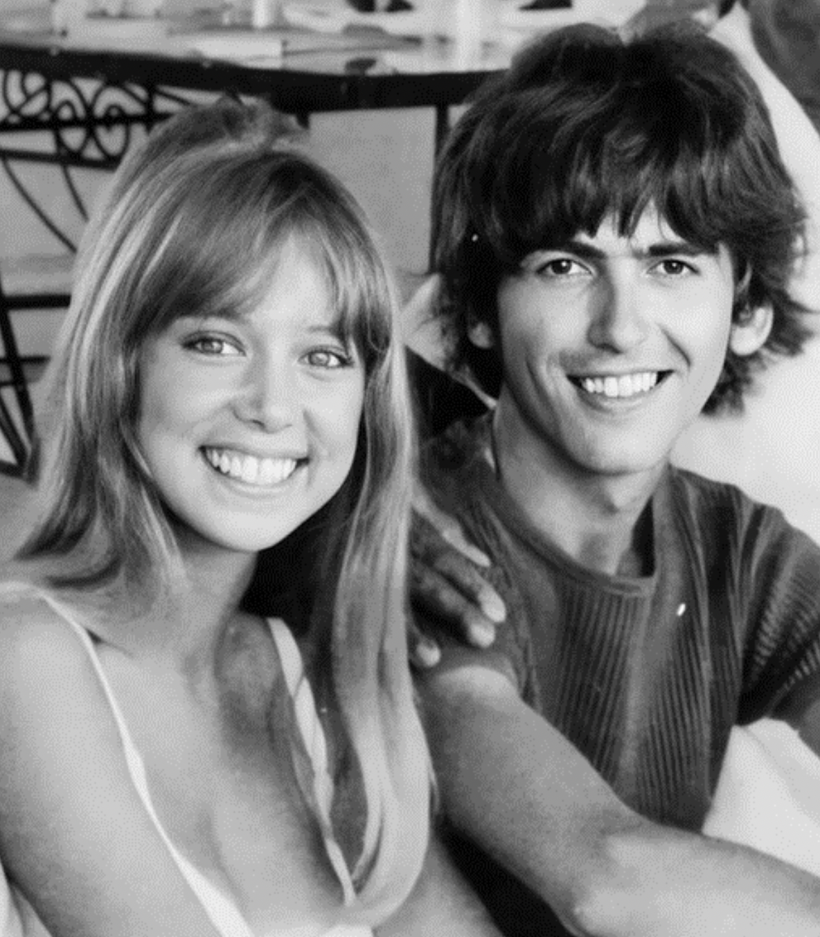 Pattie Boyd and George Harrison on their honeymoon in Barbados, 1966.