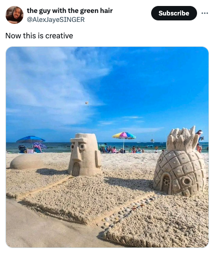 sand - the guy with the green hair Now this is creative Subscribe