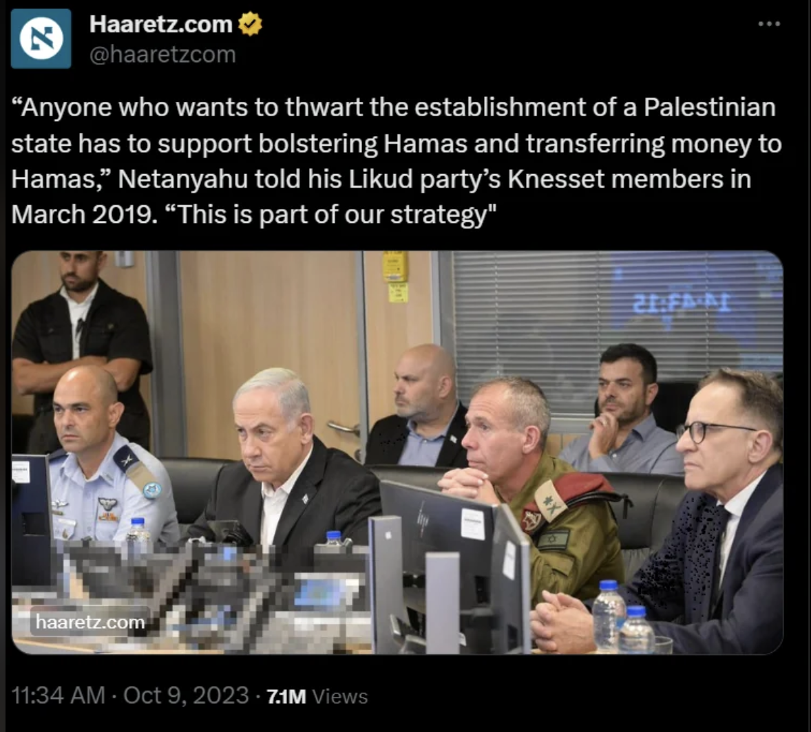 netanyahu hamas support - Haaretz.com