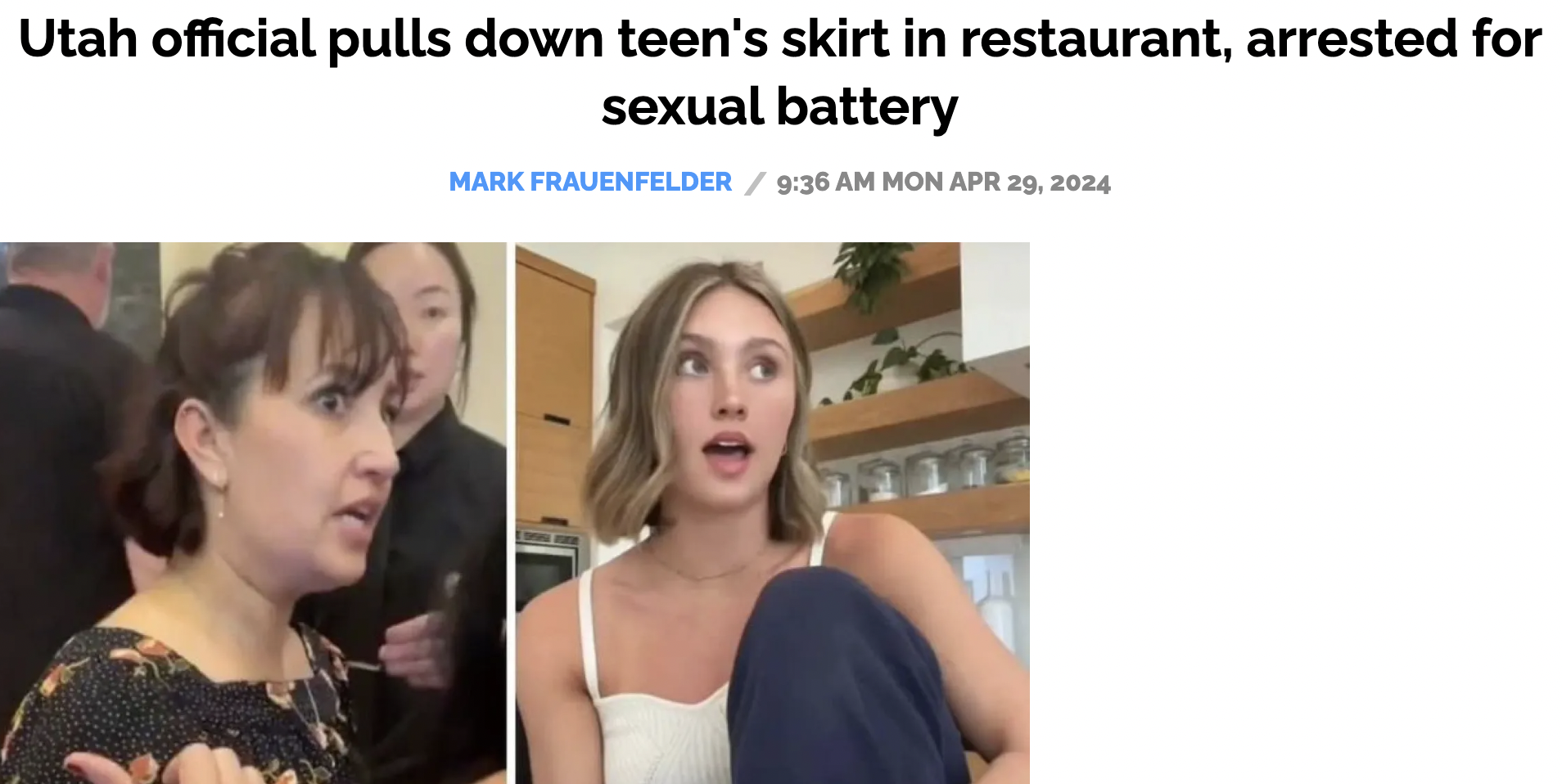ida ann lorenzo utah - Utah official pulls down teen's skirt in restaurant, arrested for sexual battery Mark Frauenfelder Mon