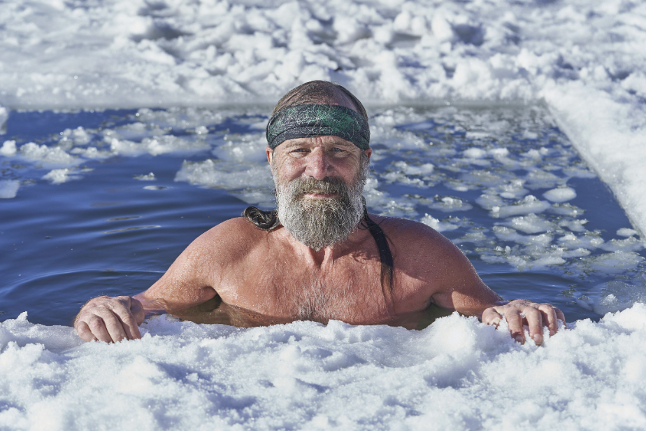 “Nicknamed the "Iceman," Wim Hof is a Dutch adventurer and daredevil who ran an Arctic marathon at minus 20 degrees Fahrenheit (minus 29 degrees Celsius) – while shirtless. He also holds the world record for being immersed in ice for an hour and 44 minutes.”