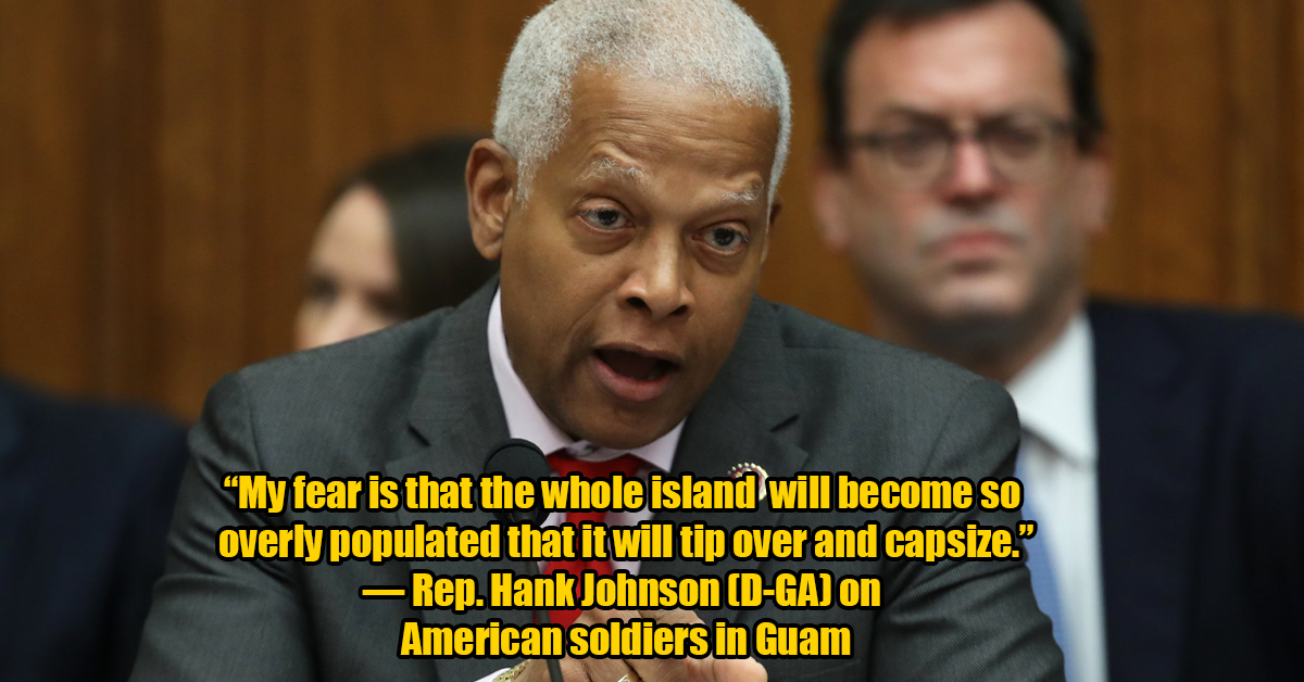 photo caption - My fear is that the whole island will become so overly populated that it will tip over and capsize. Rep. Hank Johnson DGa on American soldiers in Guam