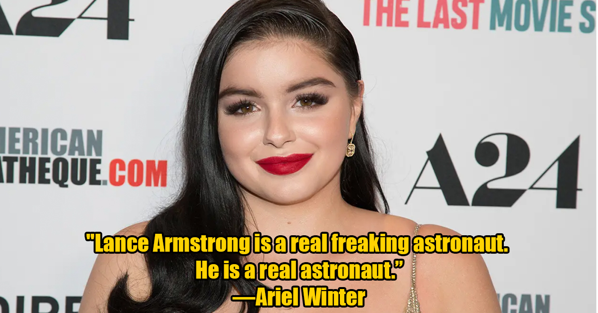 magazine - The Last Movies Erican Theque.Com Dire A24 Lance Armstrong is a real freaking astronaut. He is a real astronaut.  Ariel Winter Can