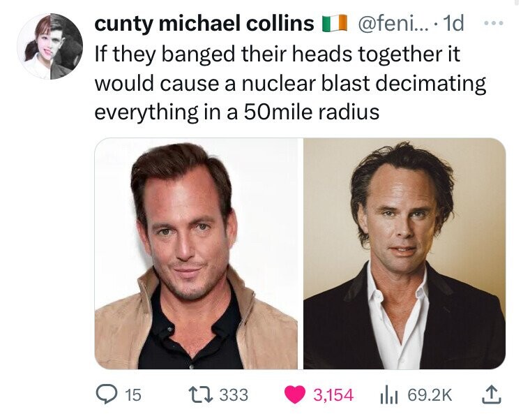 lego masters host - cunty michael collins .... 1d If they banged their heads together it would cause a nuclear blast decimating everything in a 50mile radius 15 1333 3,154