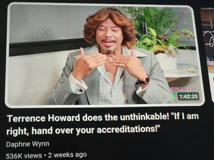 photo caption - Whl Night 20 Terrence Howard does the unthinkable! "If I am right, hand over your accreditations!" Daphne Wynn views 2 weeks ago