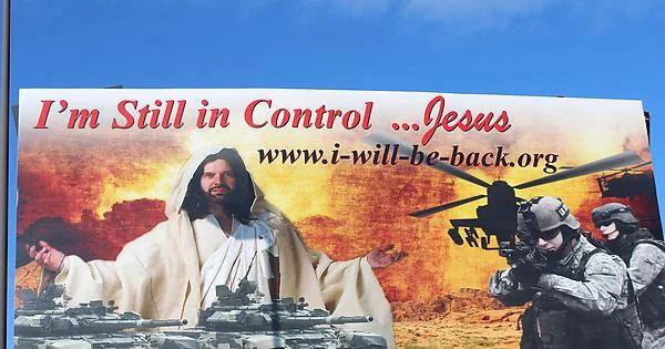 funny jesus billboards - I'm Still in Control...Jesus