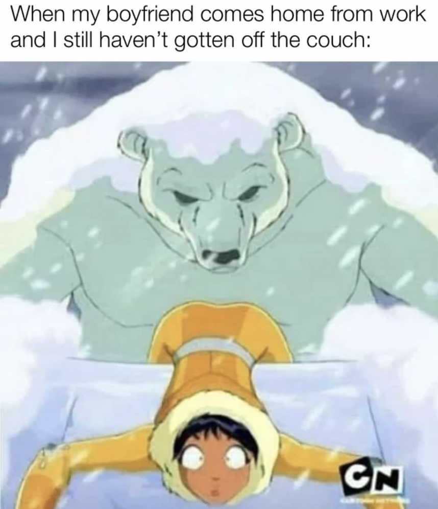 totally spies alex polar bear - When my boyfriend comes home from work and I still haven't gotten off the couch Cn