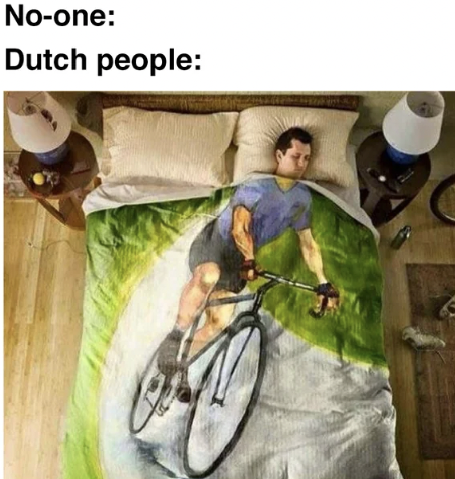bicycle bed sheets - Noone Dutch people
