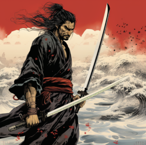 Miyamoto Musashi was a Japanese swordsman and philosopher in the early 1600s, who was known for his double bladed techniques. He won all 61 duels he participated in.