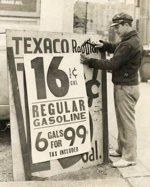 old gas prices - Grand Ave Texaco Ro 16 121 Gal Regular Gasoline For 6 Gal$99 Gals 99 val. Tax Included