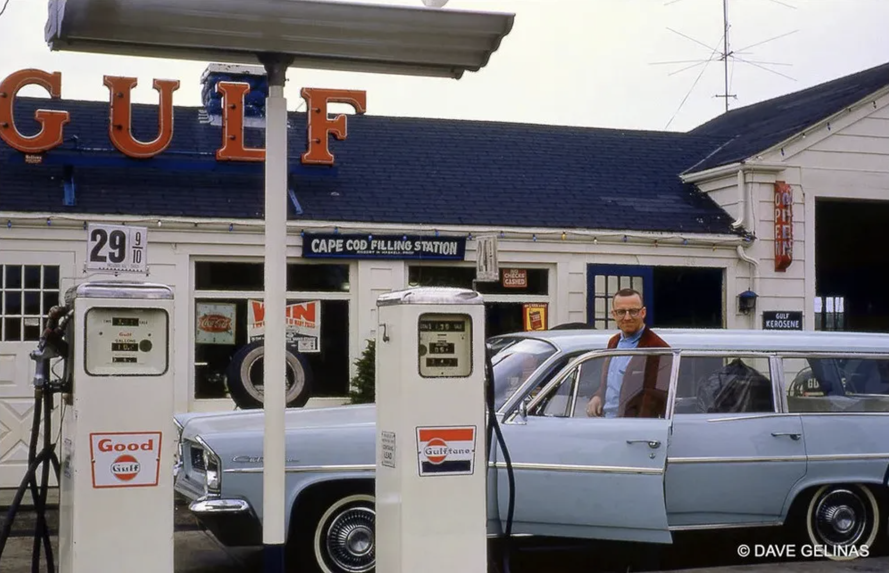 gas station 1964 - Guif 29 Cape Cod Filling Station Good Kerosene Dave Gelinas