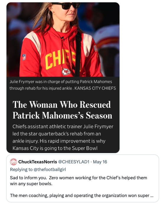 flyer - Che Julie Frymyer was in charge of putting Patrick Mahomes through rehab for his injured ankle. Kansas City Chiefs The Woman Who Rescued Patrick Mahomes's Season Chiefs assistant athletic trainer Julie Frymyer led the star quarterback's rehab from