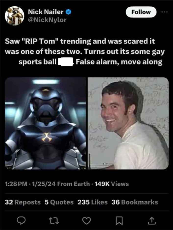 tsunami cartoon network - Nick Nailer Saw "Rip Tom" trending and was scared it was one of these two. Turns out its some gay sports ball False alarm, move along 12524 From Earth Views 32 Reposts 5 Quotes 235 36 Bookmarks 22